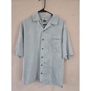 Vintage Tommy Bahama 100% Silk Shirt, Short Sleeve, Button Up, Green, Size Small
